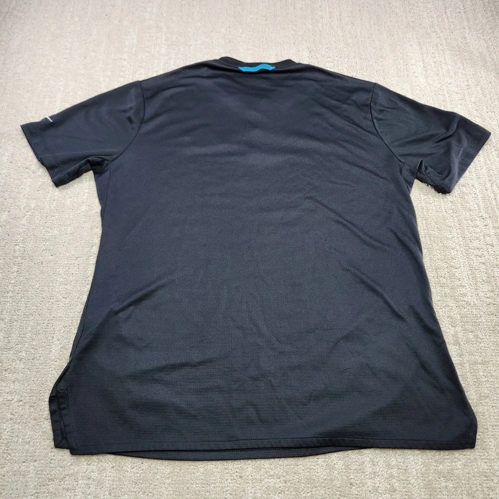 Carolina Panthers Shirt Men Large Blade Collar Nike Polo Dri Fit On Field Black